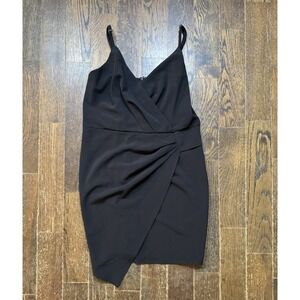 Blue Blush Sexy Evening Dress Formal Uneven Hem Black Size M EUC